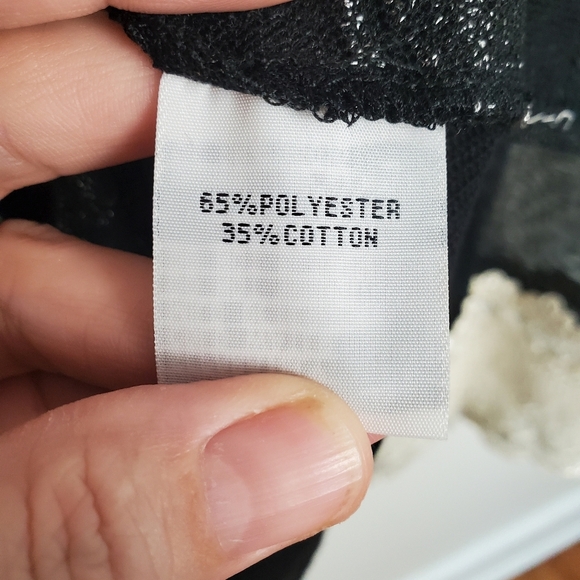 Paradiso Sheer Blouse. Black with lace and bead embellishments. LG - Picture 10 of 13